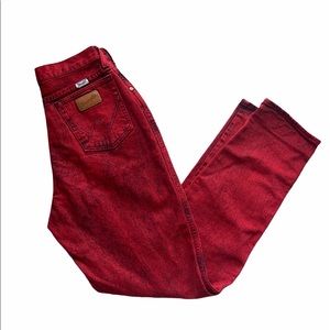 Vintage Red High Waist Wranglers